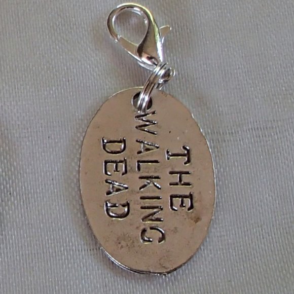 Walking Dead Tag Zipper Pull Charm Handmade - Picture 1 of 2